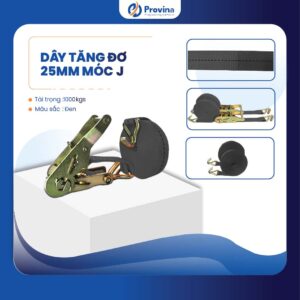 Dây Tăng Đơ 25mm 1t Màu Đen Móc J