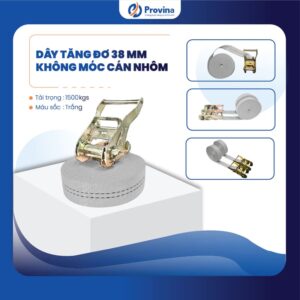Dây Tăng Đơ 38mm 1.5t Màu Trắng Không Móc