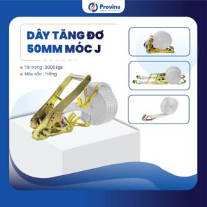 Dây Tăng Đơ 50mm 3t Màu Trắng Móc J