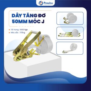 Dây Tăng Đơ 50mm 5t Màu Trắng Móc J