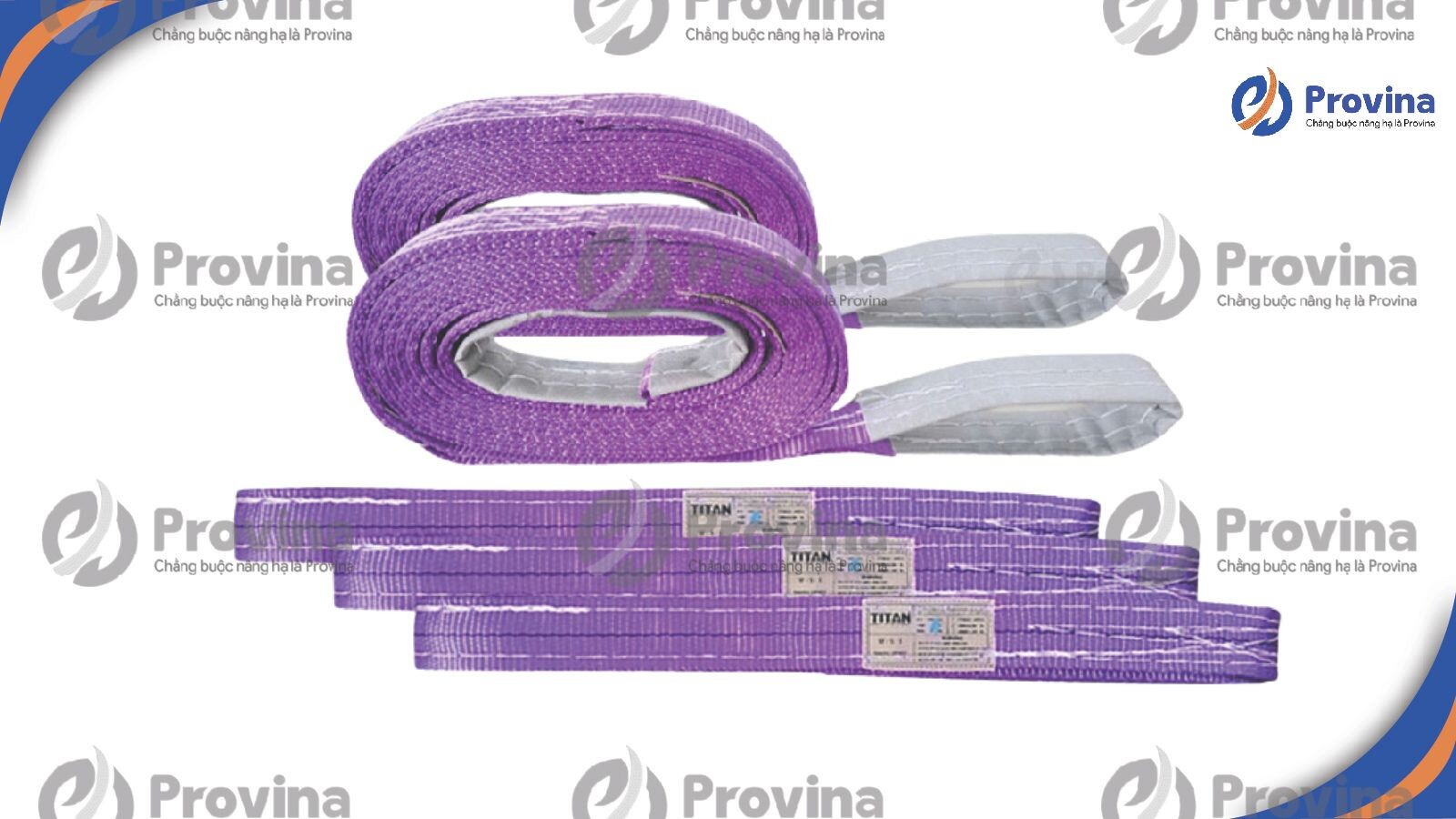 Dây Cáp Vải Màu Tím (1 Tấn)