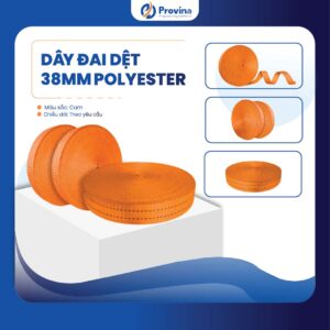 Dây Đai Dệt 38mm Polyester Màu Cam