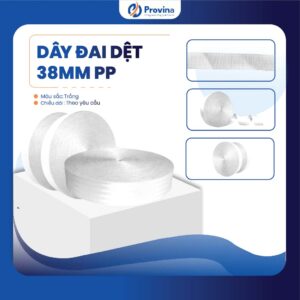 Dây Đai Dệt 38mm Pp Màu Trắng