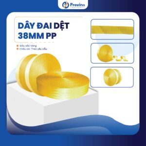 Dây Đai Dệt 38mm Pp Màu Vàng
