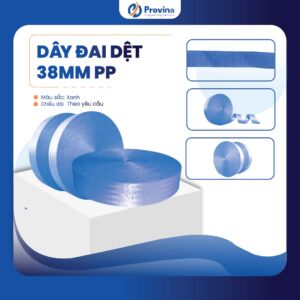 Dây Đai Dệt 38mm Pp Màu Xanh