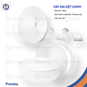 Dây Đai Dệt 50mm Pp Màu Trắng