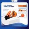 Dây Tăng Đơ 25mm Cán Nhựa Màu Cam Móc S
