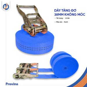Dây Tăng Đơ 38mm 1.5t Màu Xanh Không Móc