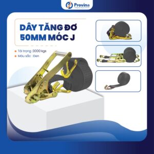 Dây Tăng Đơ 50mm 3t Màu Đen Móc J