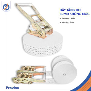 Dây Tăng Đơ 50mm 3t Màu Trắng Không Móc