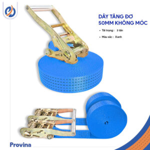 Dây Tăng Đơ 50mm 3t Màu Xanh Không Móc