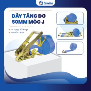 Dây Tăng Đơ 50mm 3t Màu Xanh Móc J