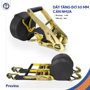 Dây Tăng Đơ 50mm 5t Màu Đen Cán Nhựa