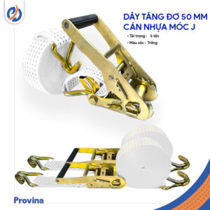 Dây Tăng Đơ 50mm 5t Màu Trắng Cán Nhựa