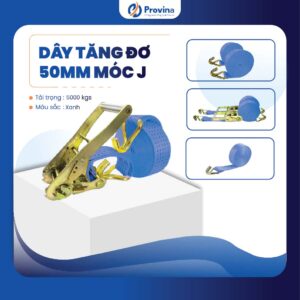 Dây Tăng đơ 50mm 5t Màu Xanh Móc J