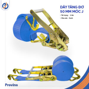Dây Tăng đơ 50mm 5t Màu Xanh Móc J