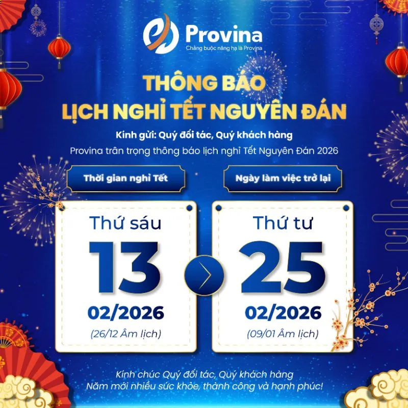 Provina Thông Báo Nghỉ Lịch Tết Nguyên Đán 2026